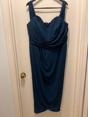 City Chic Elegant Sleeveless Draped Maxi Dress